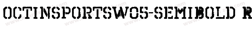 OctinSportsW05-SemiBold Regular字体转换